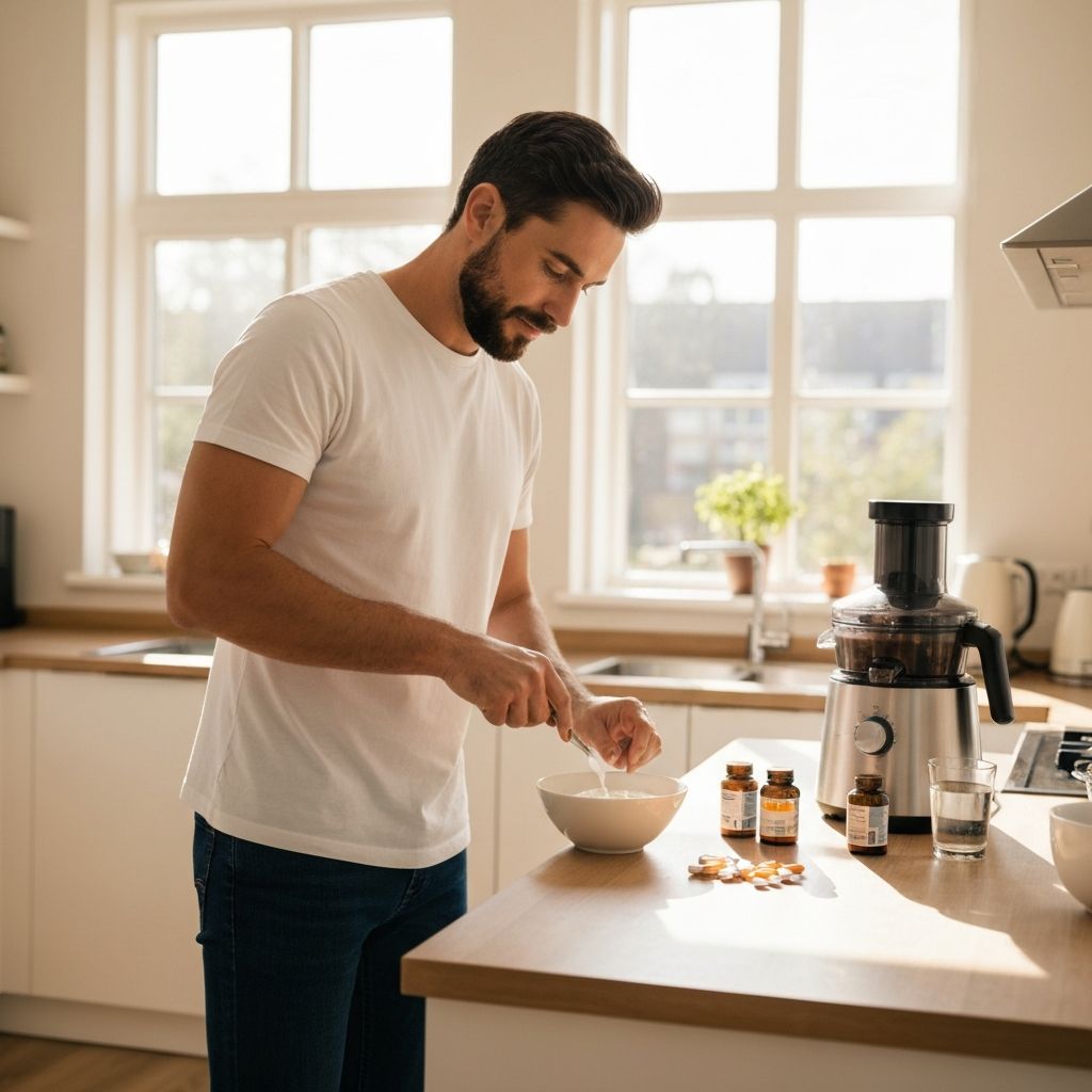 Men's daily wellness routine